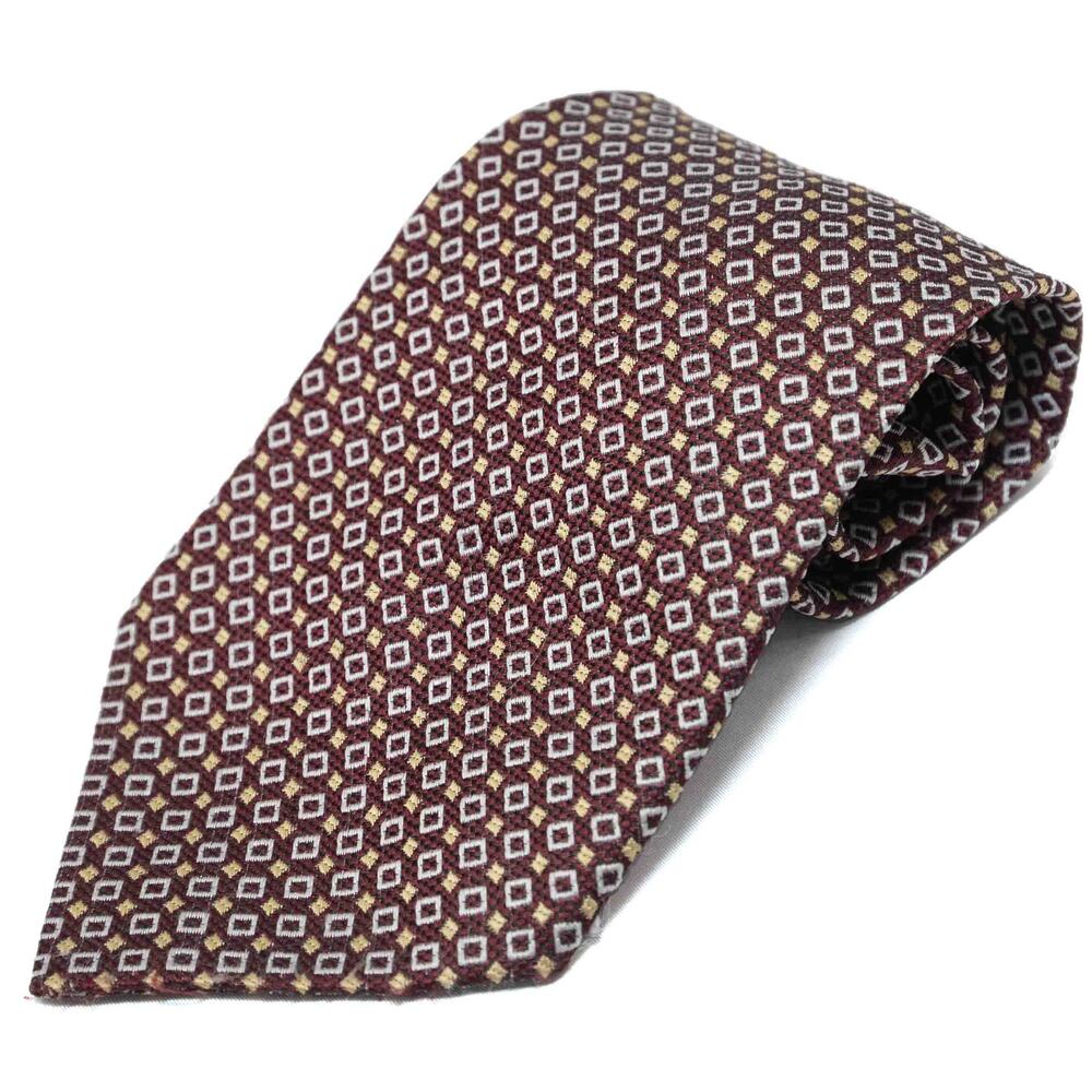 Vintage Retro Crown Silk Co. Wine Burgundy 60's 70's Necktie Neck Tie